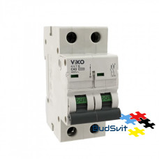 Автоматичний вимикач Viko 2p 10А, 4VTB-2C10, тип C 4.5 кА