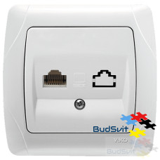 Розетка одинарна комп'ютерна RJ45, Viko Carmen