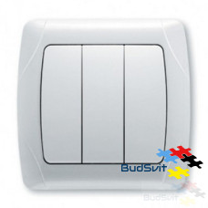 Вимикач потрійний, Viko Carmen