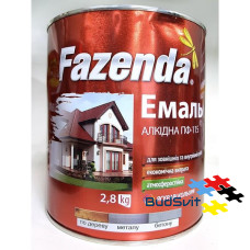 Емаль Fazenda алкідна ПФ-115 чорний 2,8 кг