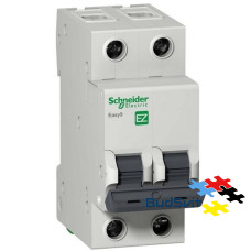 Автоматичний вимикач 2P 50А, тип C 4.5 кА, Schneider Electric 