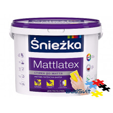 Фарба латексна стійка до миття Sniezka Mattlatex (10 л)