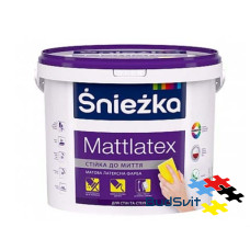 Фарба латексна стійка до миття Sniezka Mattlatex (3 л)